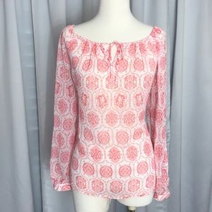 Opaque blouse top medium 6 orange